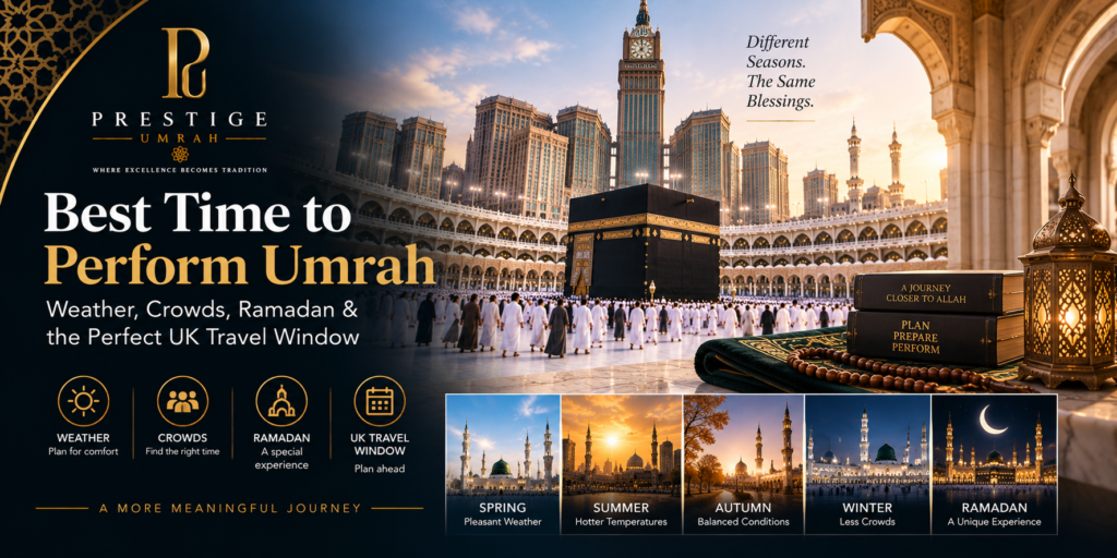 Best time to perform Umrah from the UK based on weather, crowds, Ramadan and seasonal travel conditions