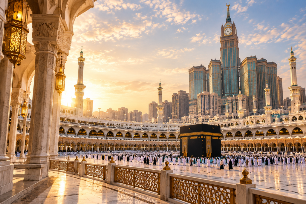 Mövenpick Umrah Package – 10 Nights (Business Class) 4 Mövenpick Umrah Package – 10 nights, the Prophet’s Mosque in Madinah with illuminated minarets