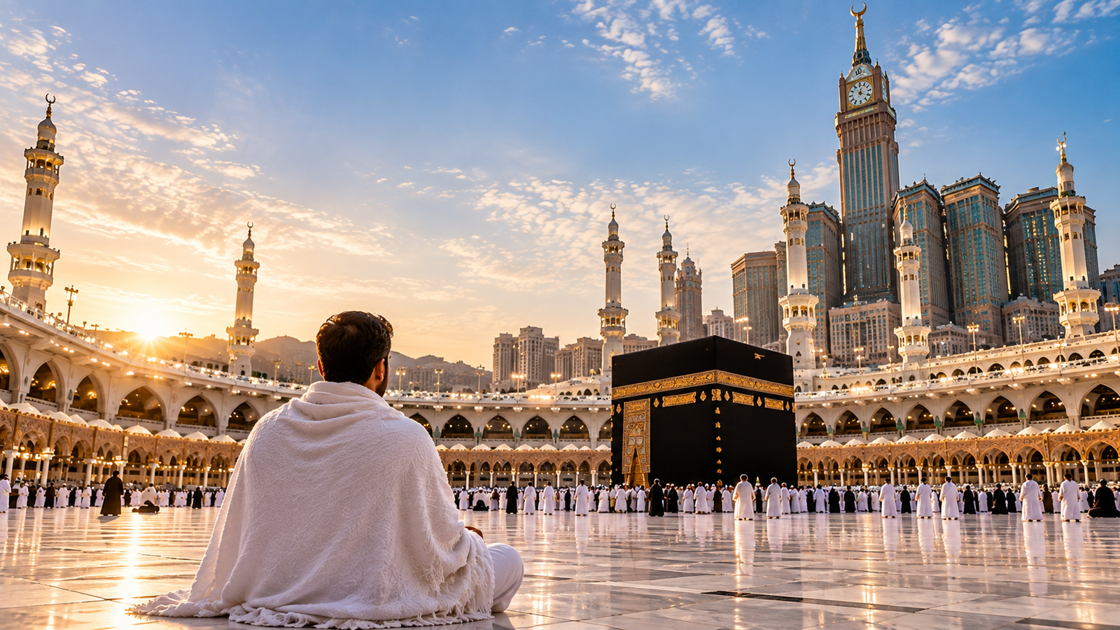 10 Night Mövenpick Economy Umrah Package 1 10 Night Mövenpick Economy Umrah – the Green Dome of the Prophet’s Mosque in Madinah at sunset