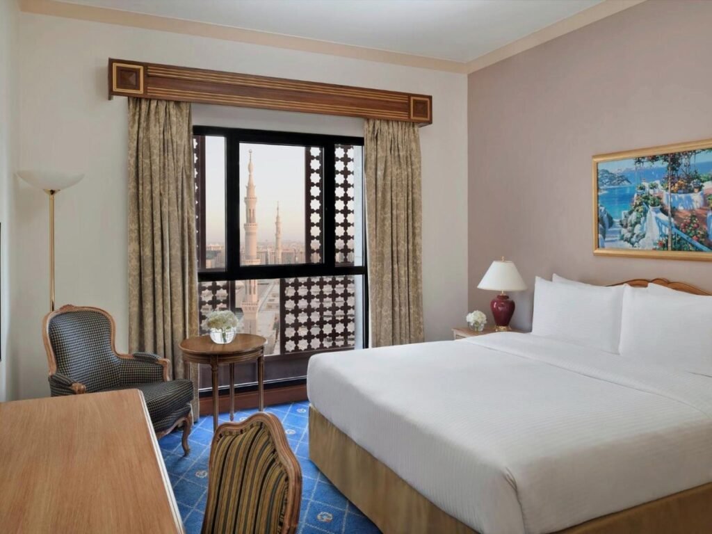 InterContinental Dar Al Iman Madinah bedroom near Masjid an-Nabawi