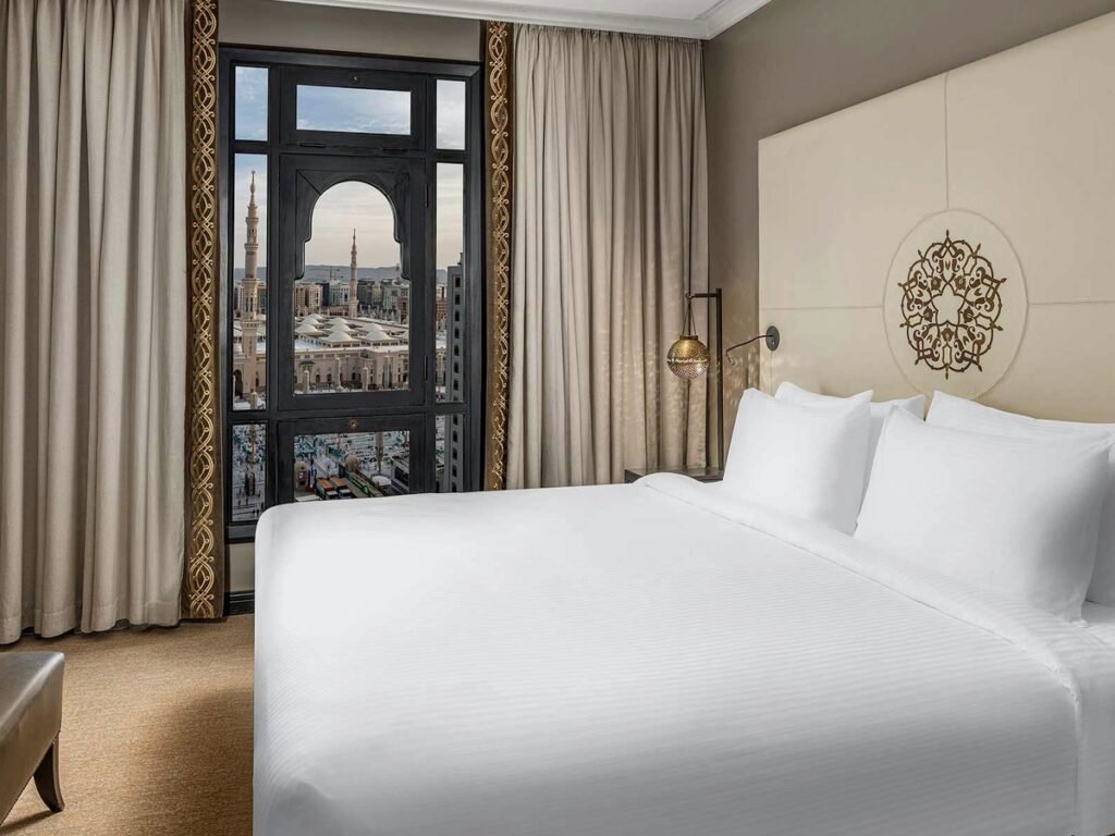 Sofitel Shahd Al Madinah bedroom near Masjid an-Nabawi